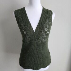 Crochet Top Womens Large Forest Elfcore Elf Grunge Cottagecore Knit Smart Set